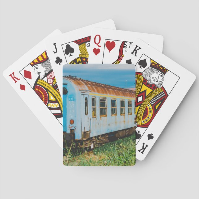 Old train playing cards (Back)