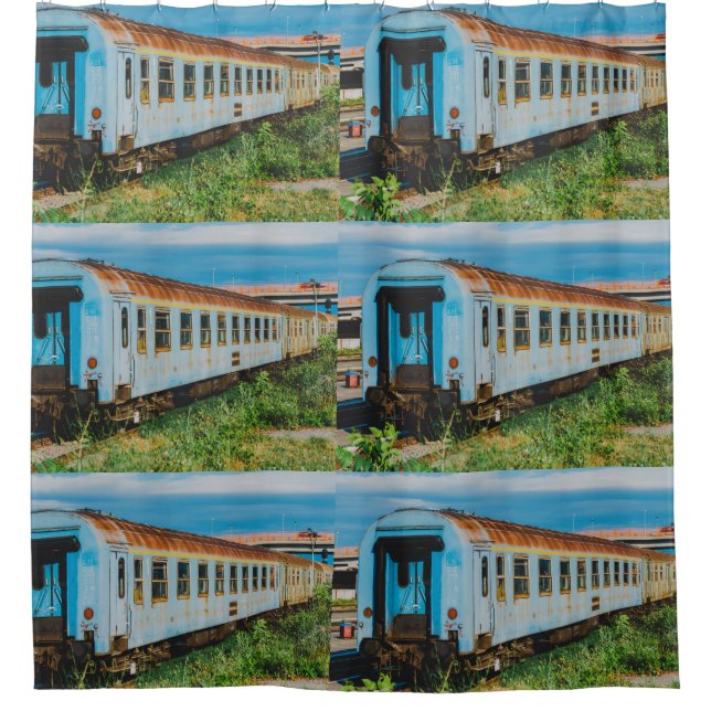 Old train shower curtain (Front)