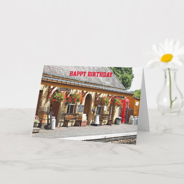 OLD TRAIN STATION   CARD (Small Plant)