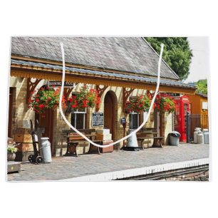 OLD TRAIN STATION   LARGE GIFT BAG