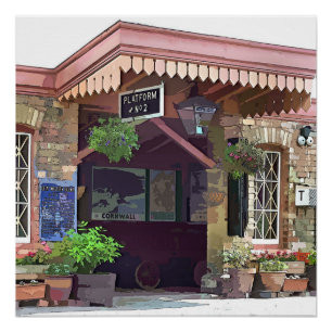 OLD TRAIN STATION POSTER