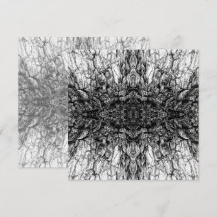 Old Tree Bark Black And White Photo Pattern Design Card