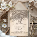 Old tree Wedding Invitation<br><div class="desc">This beautiful design feature an old oak tree with modern typography.</div>