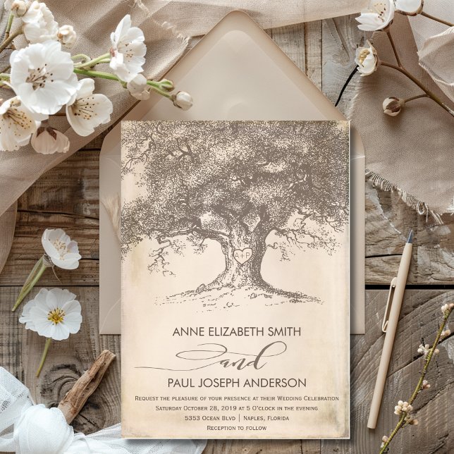 Old tree Wedding Invitation (Old tree Wedding Invitation)