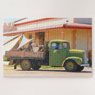 Old truck and motorbike, Olary, South Australia Jigsaw Puzzle