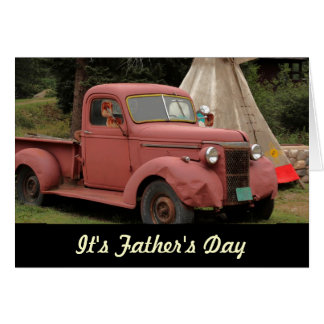 Old Truck and Teepee Grandpa Father's Day Card