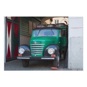 Old truck with beer - print