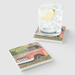 Old Trucker Stone Coaster