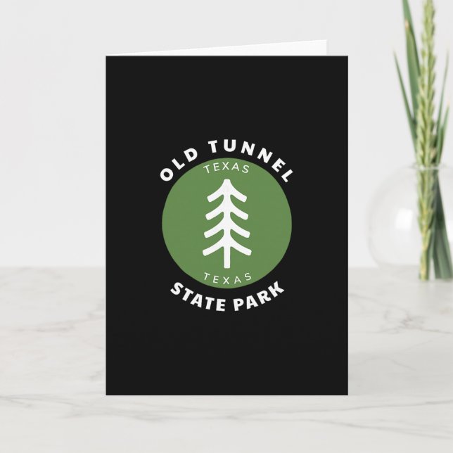 Old Tunnel State Park Texas Tx Tree Vacation Souve Card (Front)