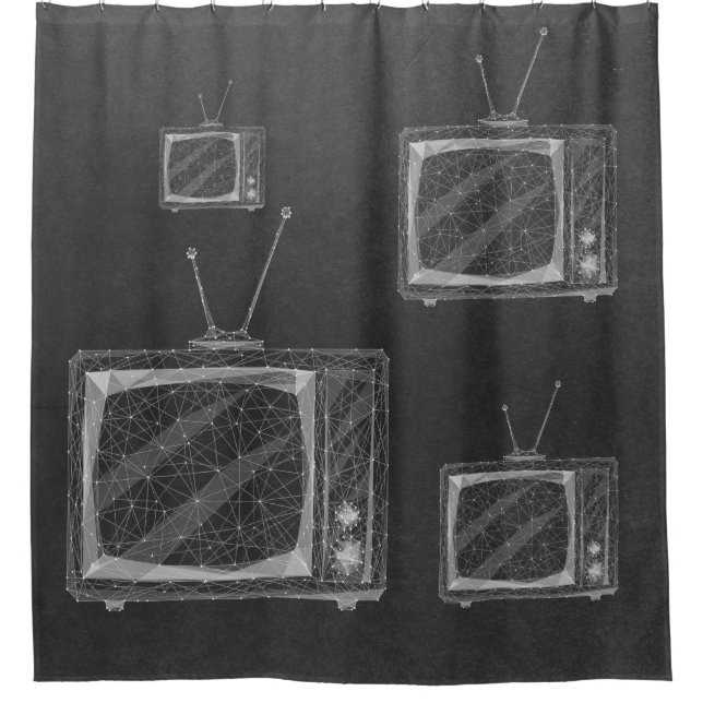 old tv   shower curtain (Front)