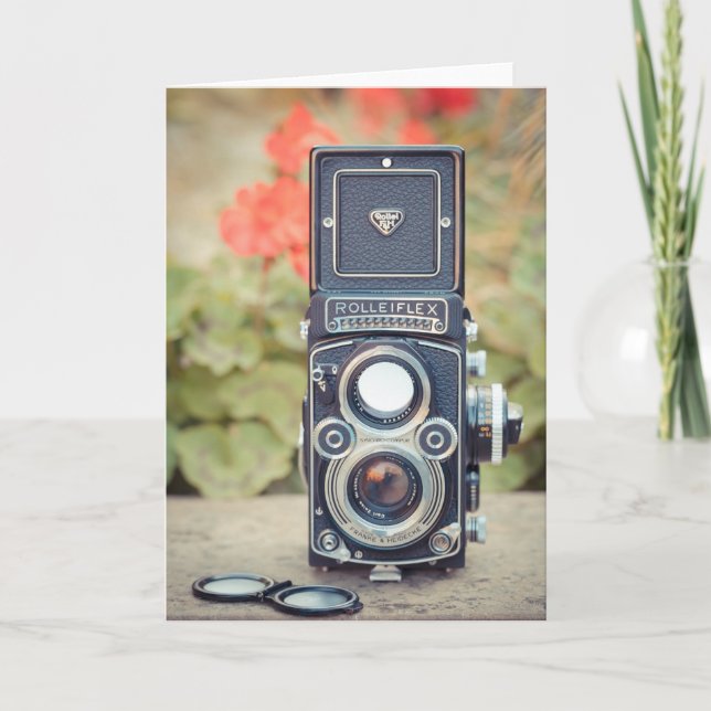 Old twin lens camera card (Front)