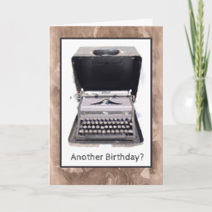 Old Typewriter Birthday Card