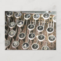 Old Typewriter Birthday Greeting