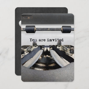 Old Typewriter Birthday Party Invitation