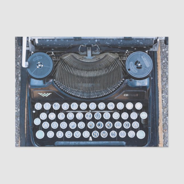 Old Typewriter Keys 10lb Tissue Paper (Front)