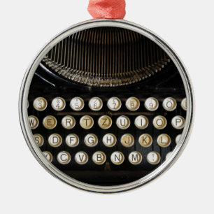 old typewriter metal tree decoration