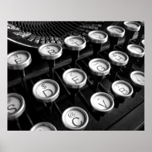 Old Typewriter Poster