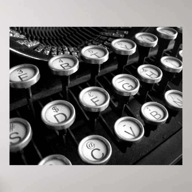 Old Typewriter Poster (Front)