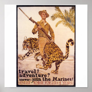 Old U.S. Marines Poster circa 1917