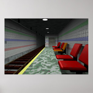 Old Underground Station Poster