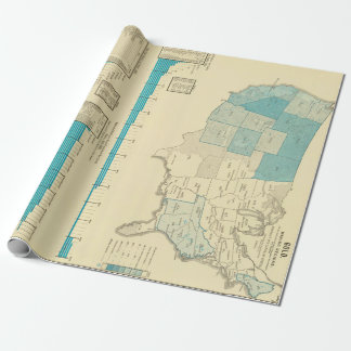 Old US Gold Mining Map (1883) Wrapping Paper