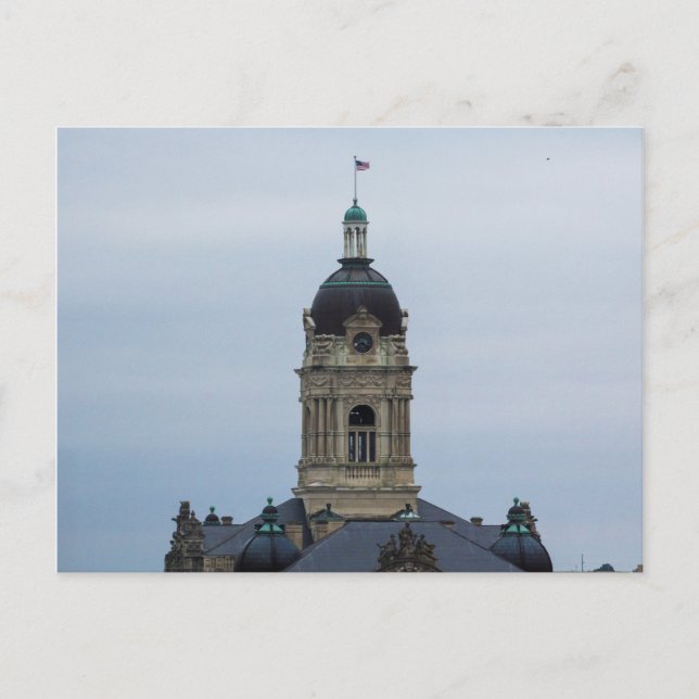 Old Vanderburgh County Courthouse, Evansville, IN Postcard (Front)