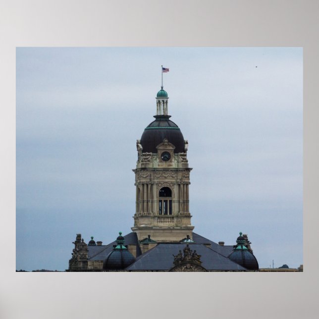 Old Vanderburgh County Courthouse, Evansville, IN Poster (Front)
