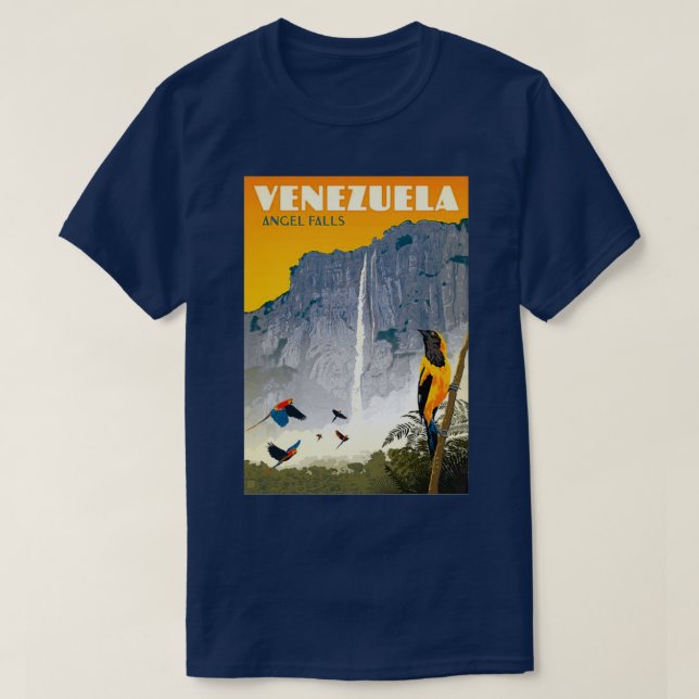 Old Venezuela Tourism Poster T-Shirt (Design Front)