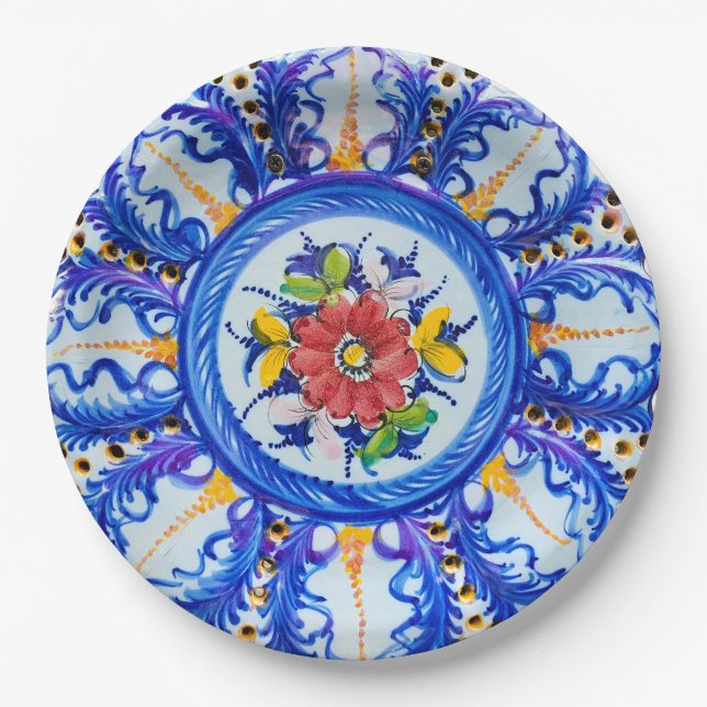 Old Vestal Alcobaca Vintage Portugal Paper Plate (Front)