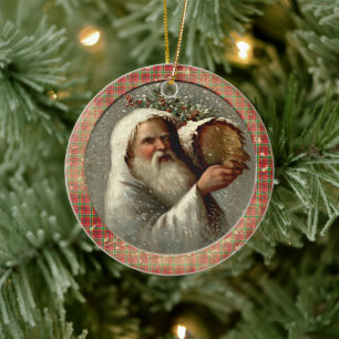 Old Victorian Rustic Family Personalized Ceramic Tree Decoration