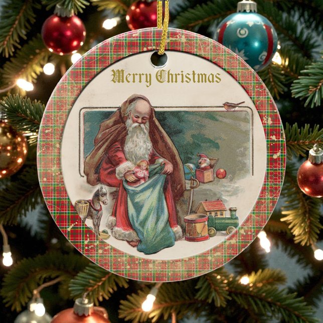 Old Victorian Rustic Family Personalized Ceramic Tree Decoration (Creator Uploaded)