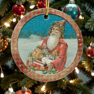 Old Victorian Rustic Family Personalized Ceramic Tree Decoration