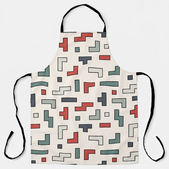 Old video game square seamless pattern,background  apron (Front)