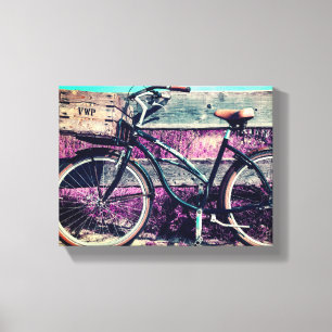 Old Vintage Antique Bicycle Beach Cruiser Bike Canvas Print