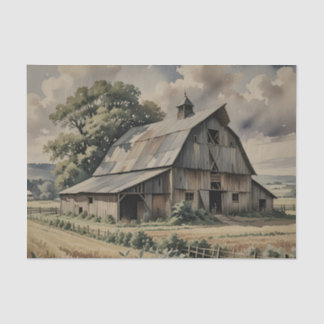 Old vintage barn tissue paper