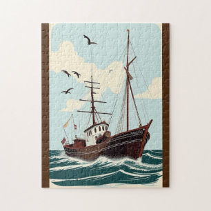 Old Vintage Boat  Jigsaw Puzzle