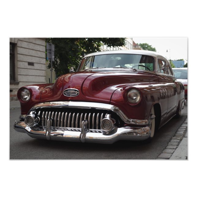 Old vintage car - photo print (Front)