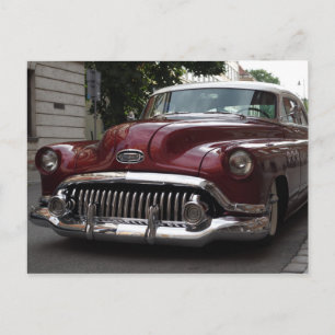 Old vintage car - postcard