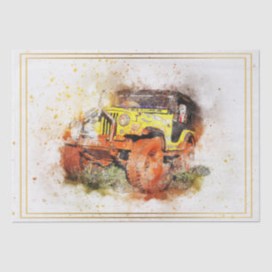 Old Vintage Classic Car Decoupage Tissue Paper