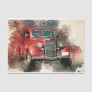 Old Vintage Classic Car Decoupage Tissue Paper