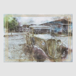 Old Vintage Classic Car Decoupage Tissue Paper