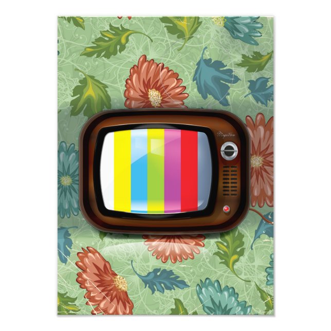 Old Vintage CRT Television Photo Print (Front)