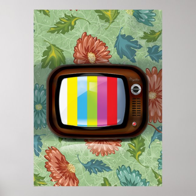 Old Vintage CRT Television Poster (Front)