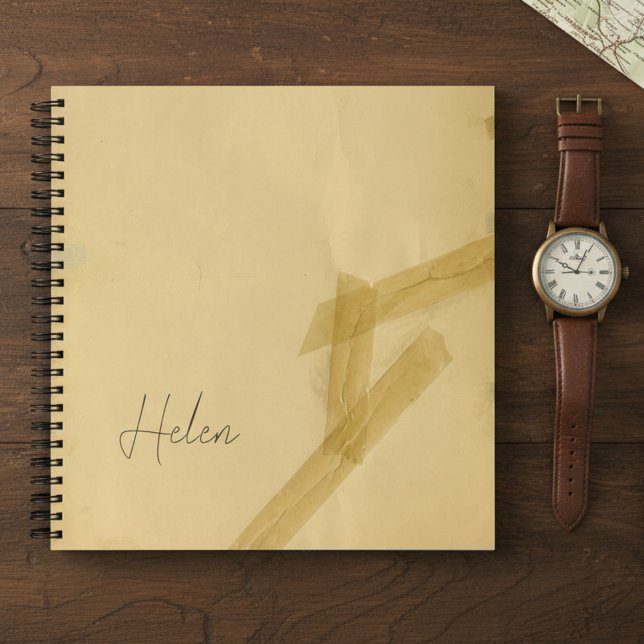 Old vintage damaged paper diary journal notebook (Creator Uploaded)