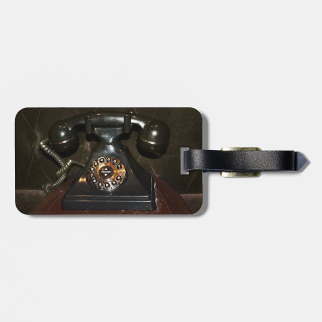 Old Vintage Dial-up Phone Luggage Tag (Back Horizontal)