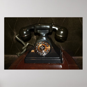Old Vintage Dial-up Phone Poster