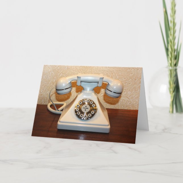 Old Vintage Dial-up White Phone Card (Front)