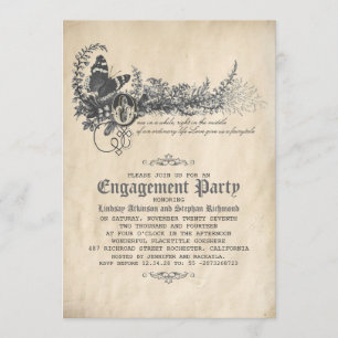 Old Vintage Fairytale  Engagement Party Invitation