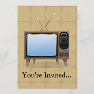 Old Vintage Floor Television Invitation