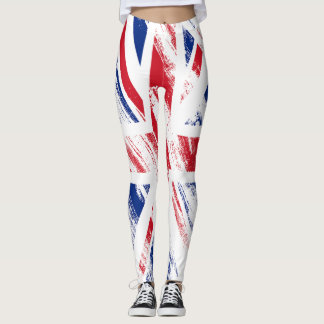 Old Vintage Grunge United Kingdom Flag Leggings